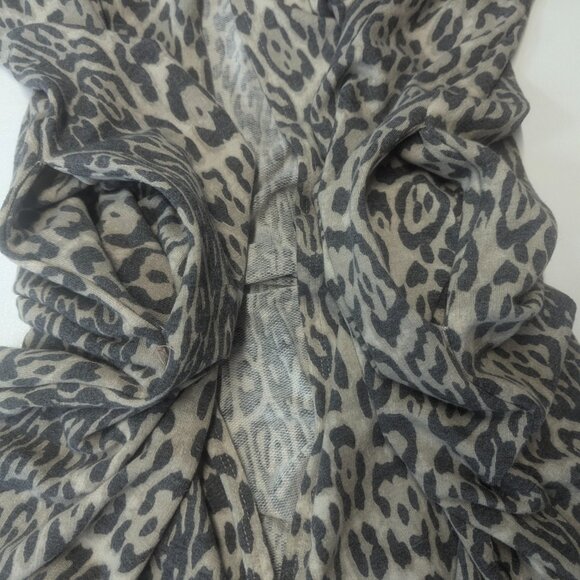 Ces Femme Size Small Long Open Cardigan Leopard Print - Picture 10 of 15